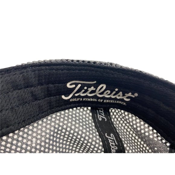 Titleist Footjoy Pro V1 Snapback Hat Gray Mesh Embroidered Golf Dad Cap - Picture 9 of 9